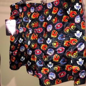Vintage silk NHL shorts